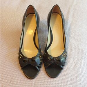 Brown leather heels size 8